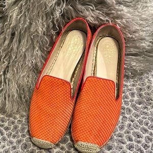 Vince Camuto Vibrant Orange Leather Loafers